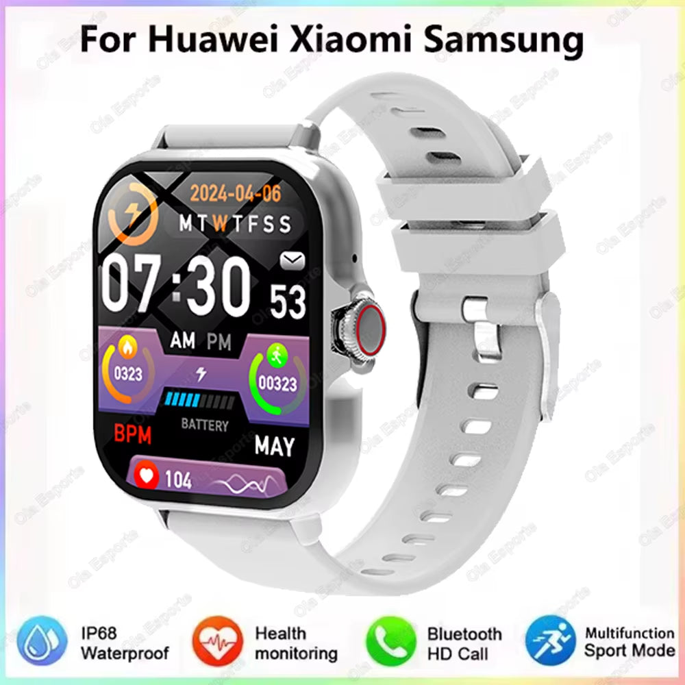 1.83'' Waterproof Smart Watch with Message Answer Call Sleep Monitoring Sports Pedometer Information Alerts for Iphone Android