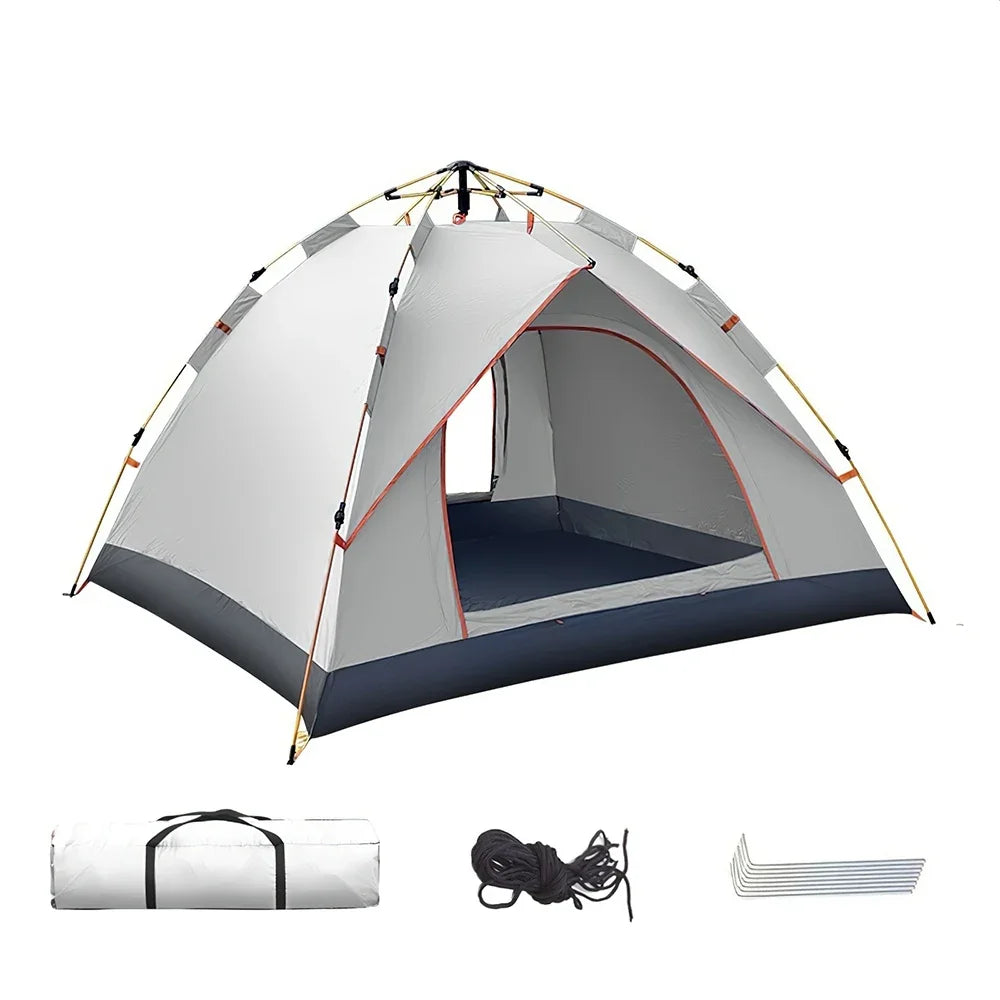 Outdoor Camping Fully Automatic Portable Folding Camping Tent 2-3 Person Beach Tent Quick Opening Two Person Camping Set