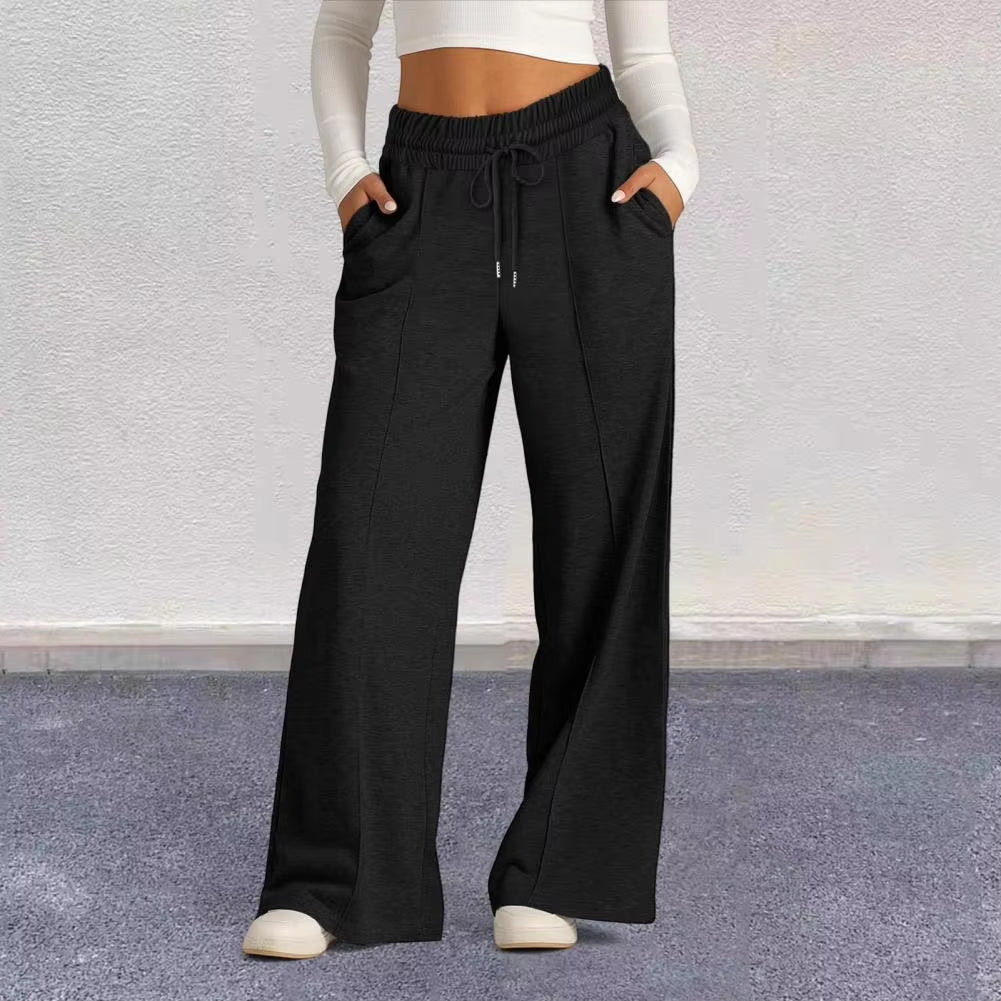 Yoga Straight Leg Sweatpant Straight Leg Women'S Loose Tracksuit Pants Wide Leg Outdoor Gym Runing Casual Tracksuit Pants