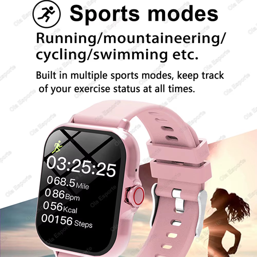 1.83'' Waterproof Smart Watch with Message Answer Call Sleep Monitoring Sports Pedometer Information Alerts for Iphone Android