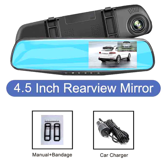 1080P Car DVR Dual Lens Car Camera 4.3 Inch Video Recorder Rearview Mirror with Rear View Full HD Dash Cam Auto Registrator