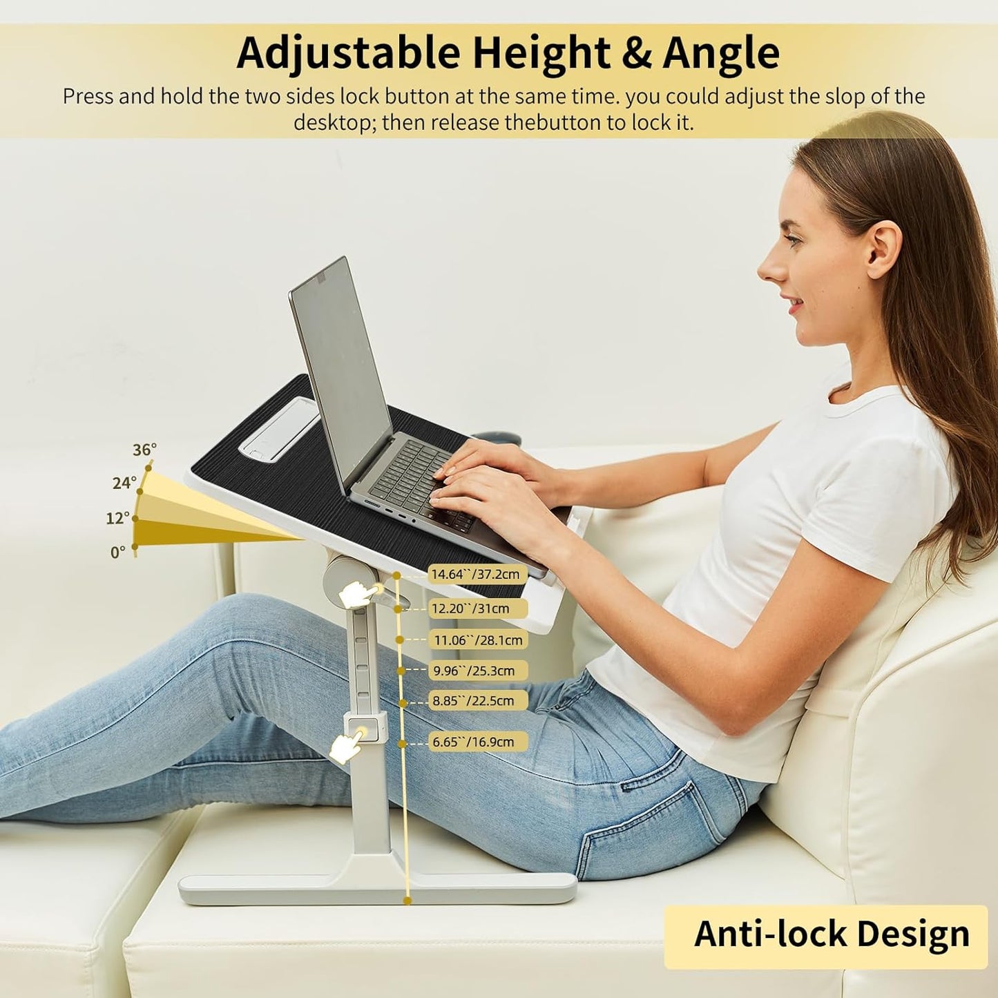 Portable Adjustable Notebook Folding Table