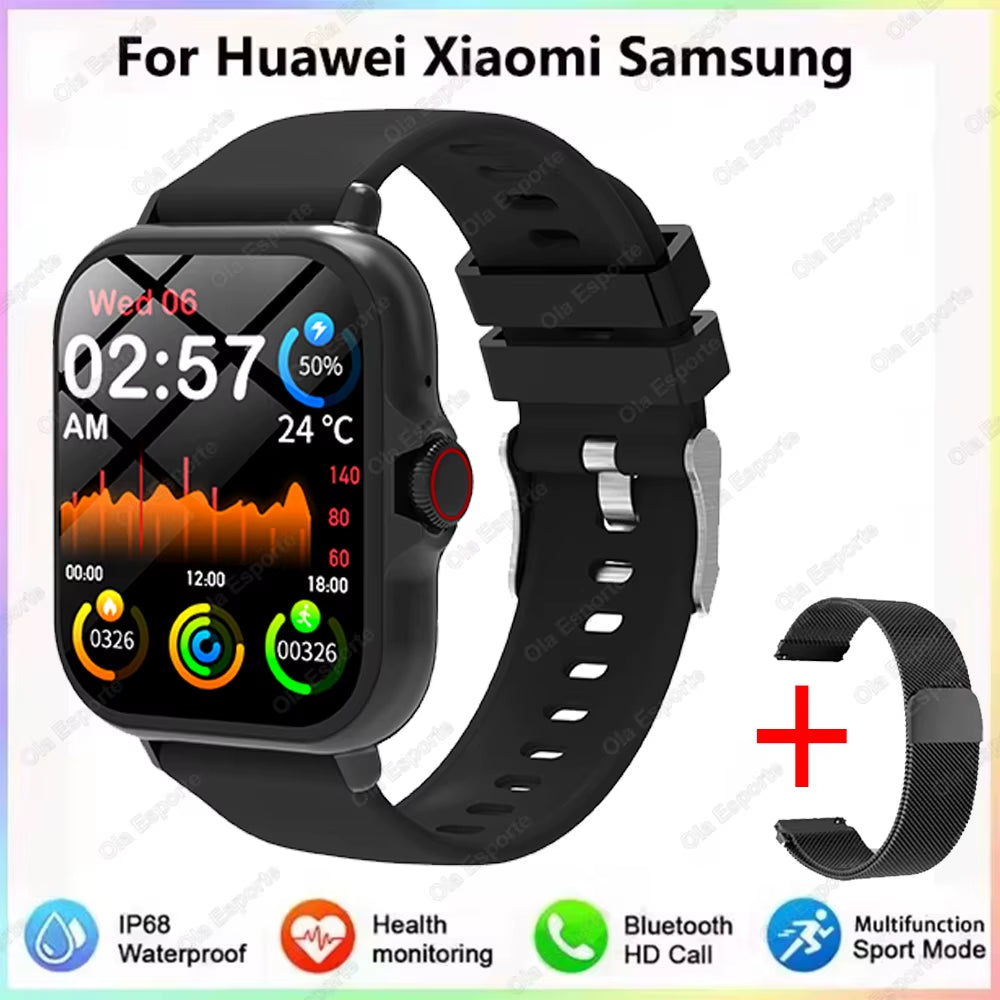 1.83'' Waterproof Smart Watch with Message Answer Call Sleep Monitoring Sports Pedometer Information Alerts for Iphone Android