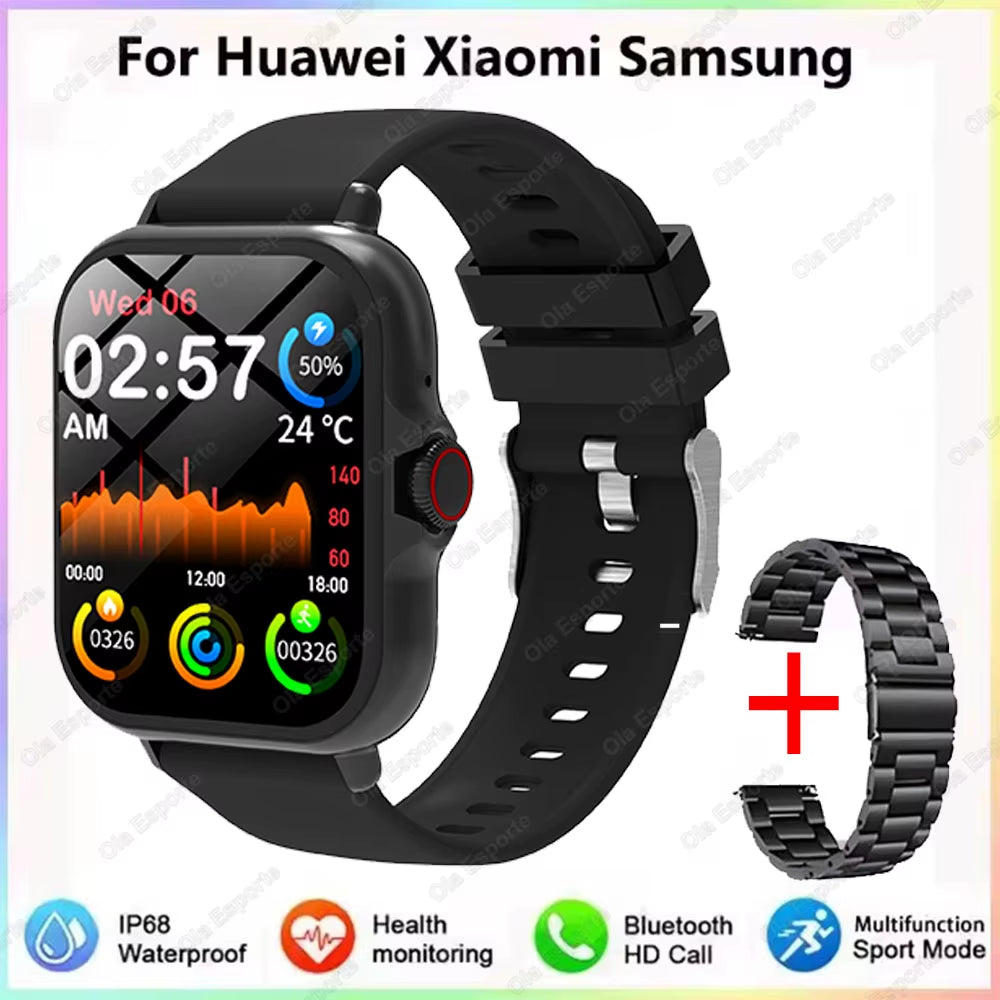 1.83'' Waterproof Smart Watch with Message Answer Call Sleep Monitoring Sports Pedometer Information Alerts for Iphone Android