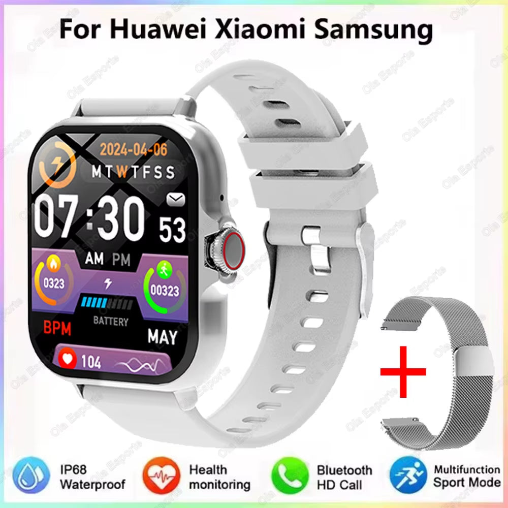 1.83'' Waterproof Smart Watch with Message Answer Call Sleep Monitoring Sports Pedometer Information Alerts for Iphone Android