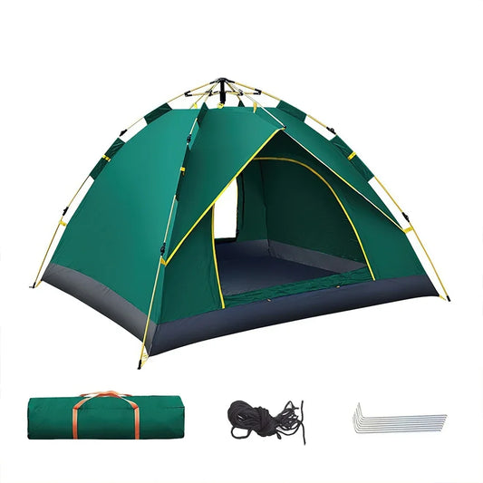 Outdoor Camping Fully Automatic Portable Folding Camping Tent 2-3 Person Beach Tent Quick Opening Two Person Camping Set