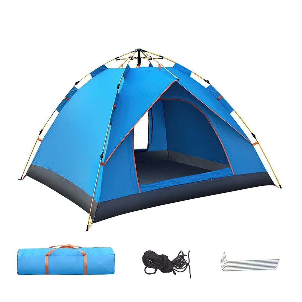 Outdoor Camping Fully Automatic Portable Folding Camping Tent 2-3 Person Beach Tent Quick Opening Two Person Camping Set