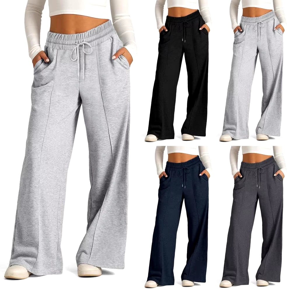 Yoga Straight Leg Sweatpant Straight Leg Women'S Loose Tracksuit Pants Wide Leg Outdoor Gym Runing Casual Tracksuit Pants